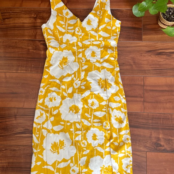 Donna Rocco New York — Mustard and White Summer Floral Dress - Picture 7 of 7